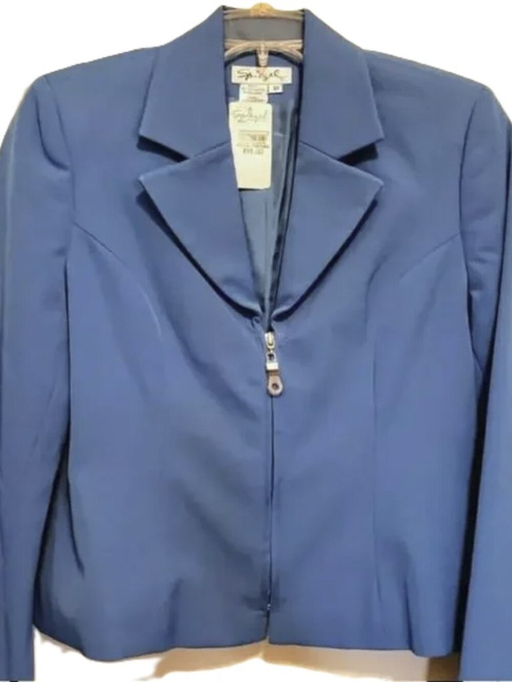 NWT Vintage Spiegel Women's Blue Dress Jacket / Blazer Lined Sz 10 - $99 Retail
